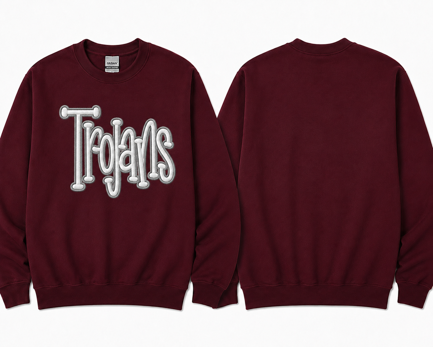 JHS-TROJANS PUFF EMBROIDERED SWEATSHIRT