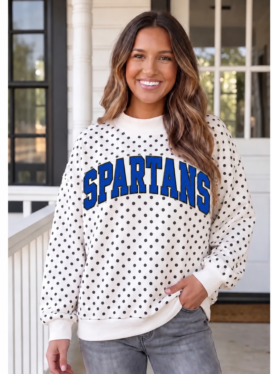 BC-POLKA DOT MOCKNECK PREORDER