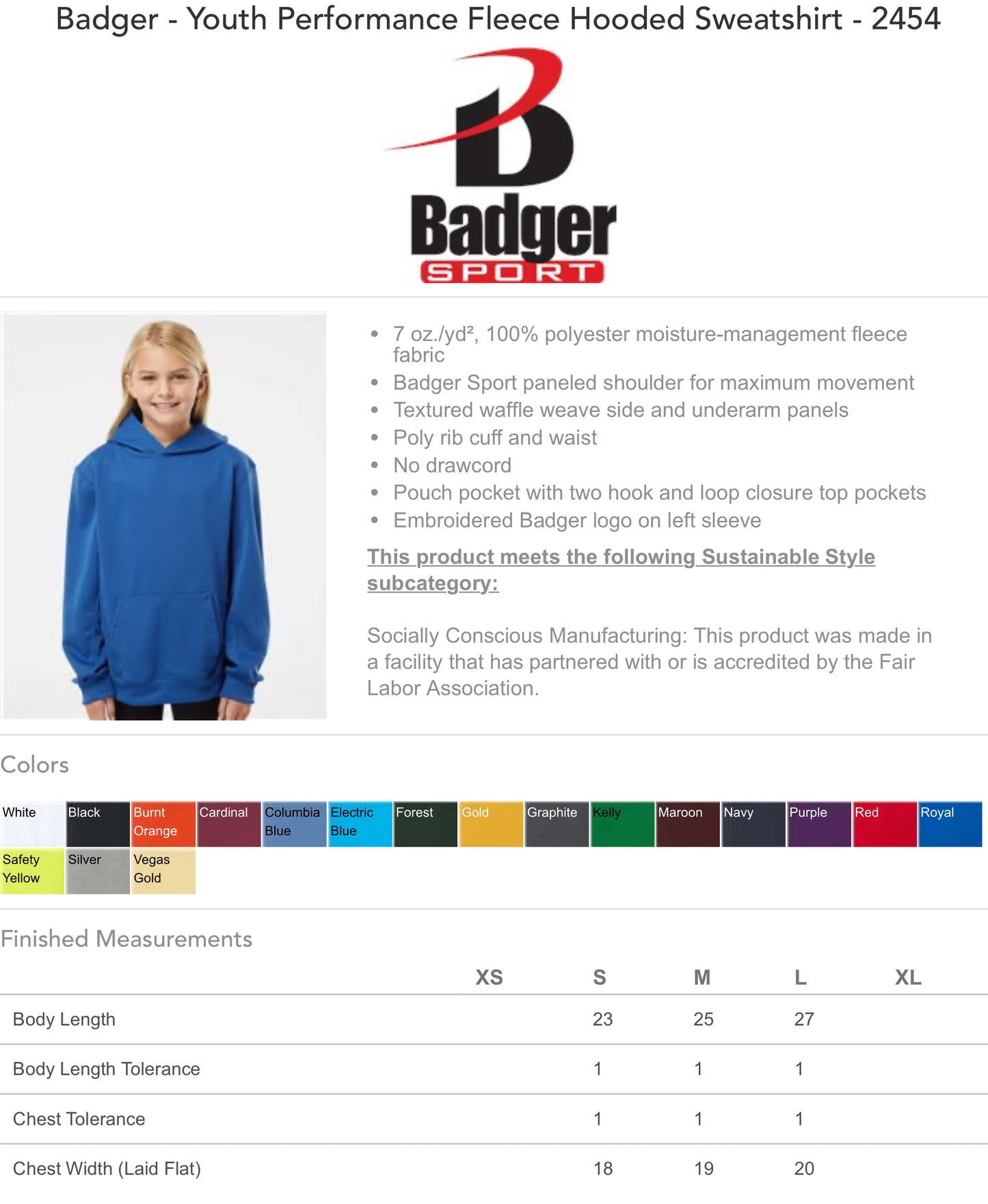 RCB Spartans Football - Fleece (Youth)