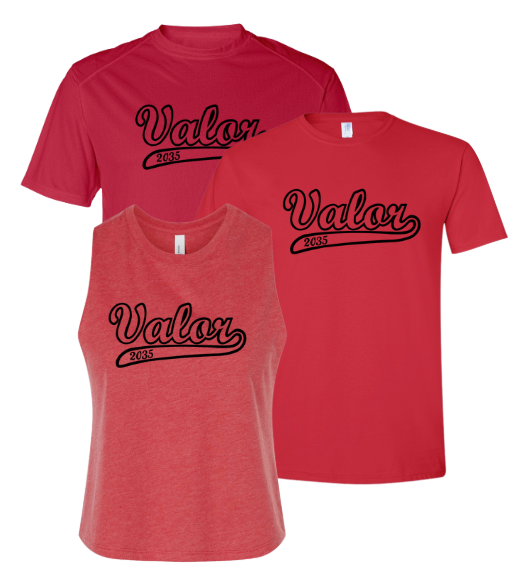 VS25 - Valor Black Script Tee