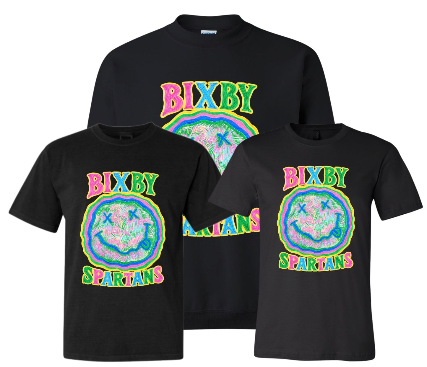 BW26- BIXBY SPARTANS TRIPPY - BLACK