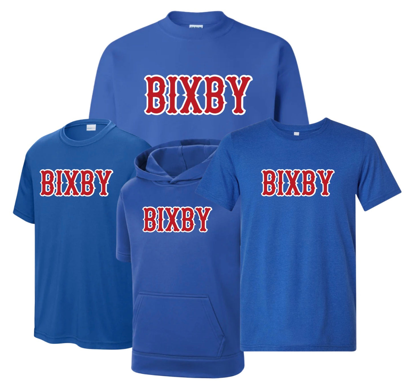 BW26- BIXBY BASIC - BLUE GARMET WITH RED DESIGN