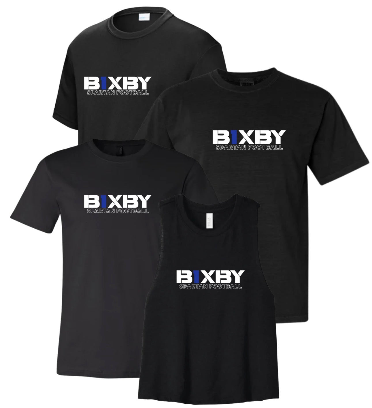 BF26 - Bixby Spartan Football - Black / Blue