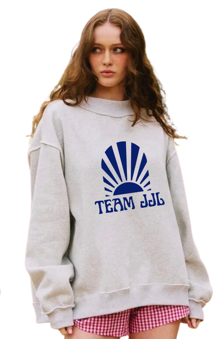 Team JJL - Full Logo OVERSIZED Mock Neck - Navy