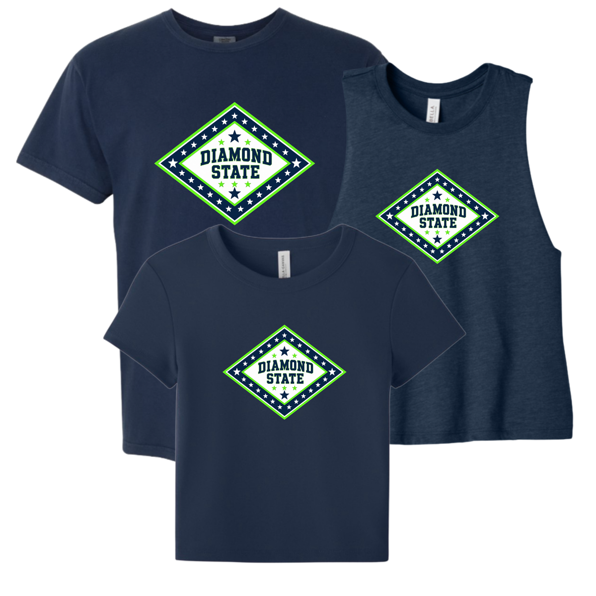 DSB26 - Diamond State Flag Tees