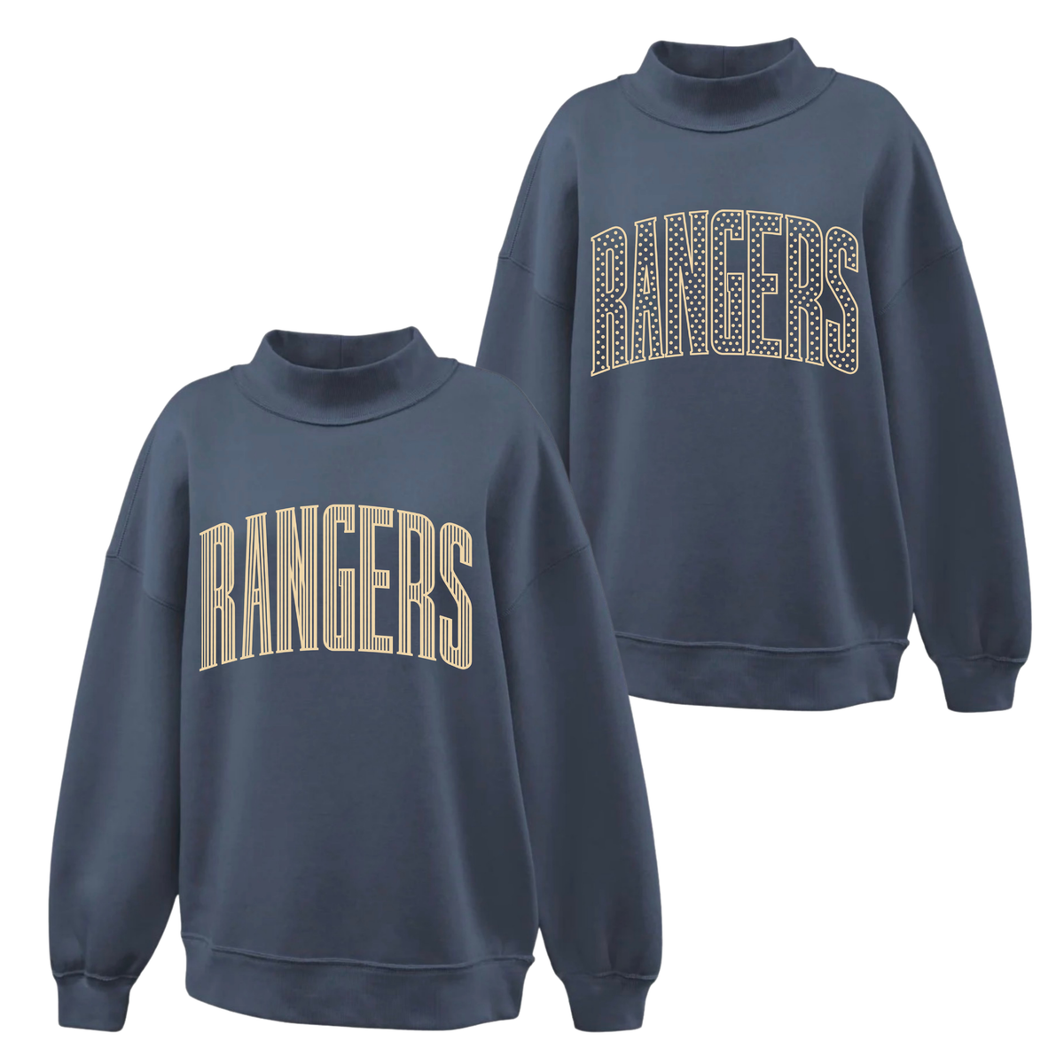 ARB26 - Rangers Mock Neck - Navy