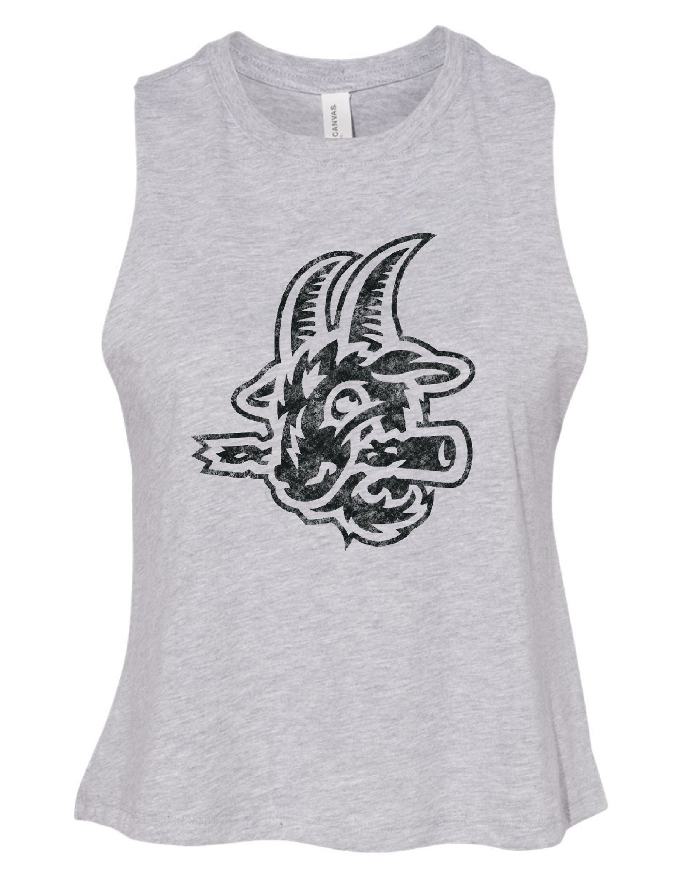 Black Distressed Goat Logo