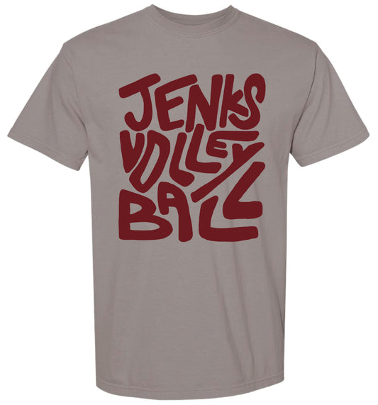 JVB - Jenks Volleyball Doodle T-Shirt