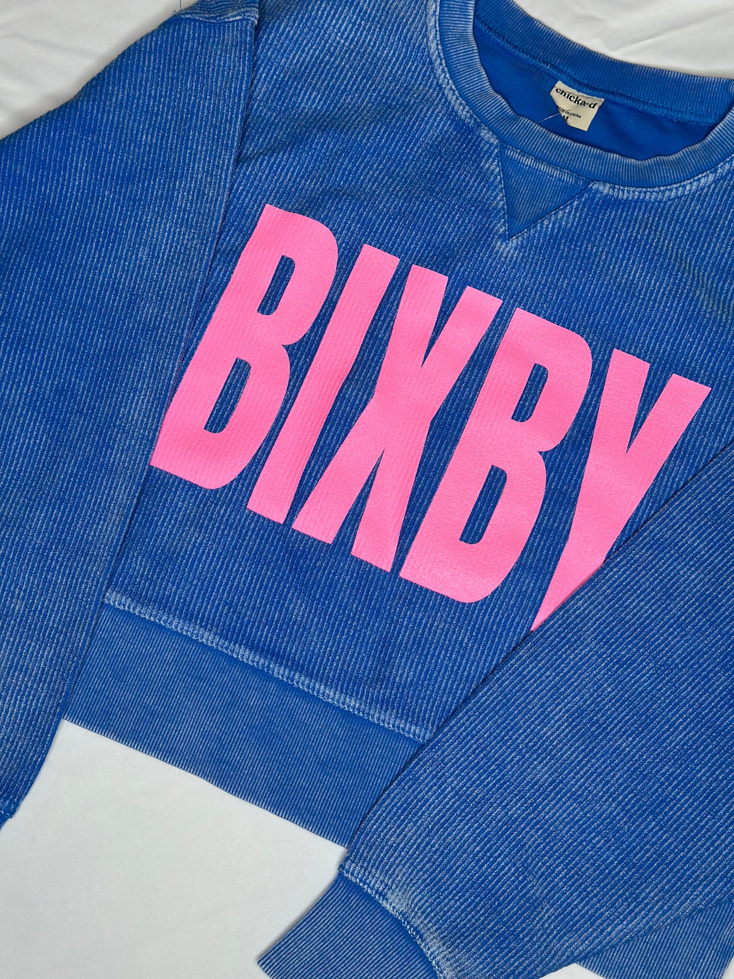 RCB BIXBY CORDED WAIST LENGTH SWEATSHIRT