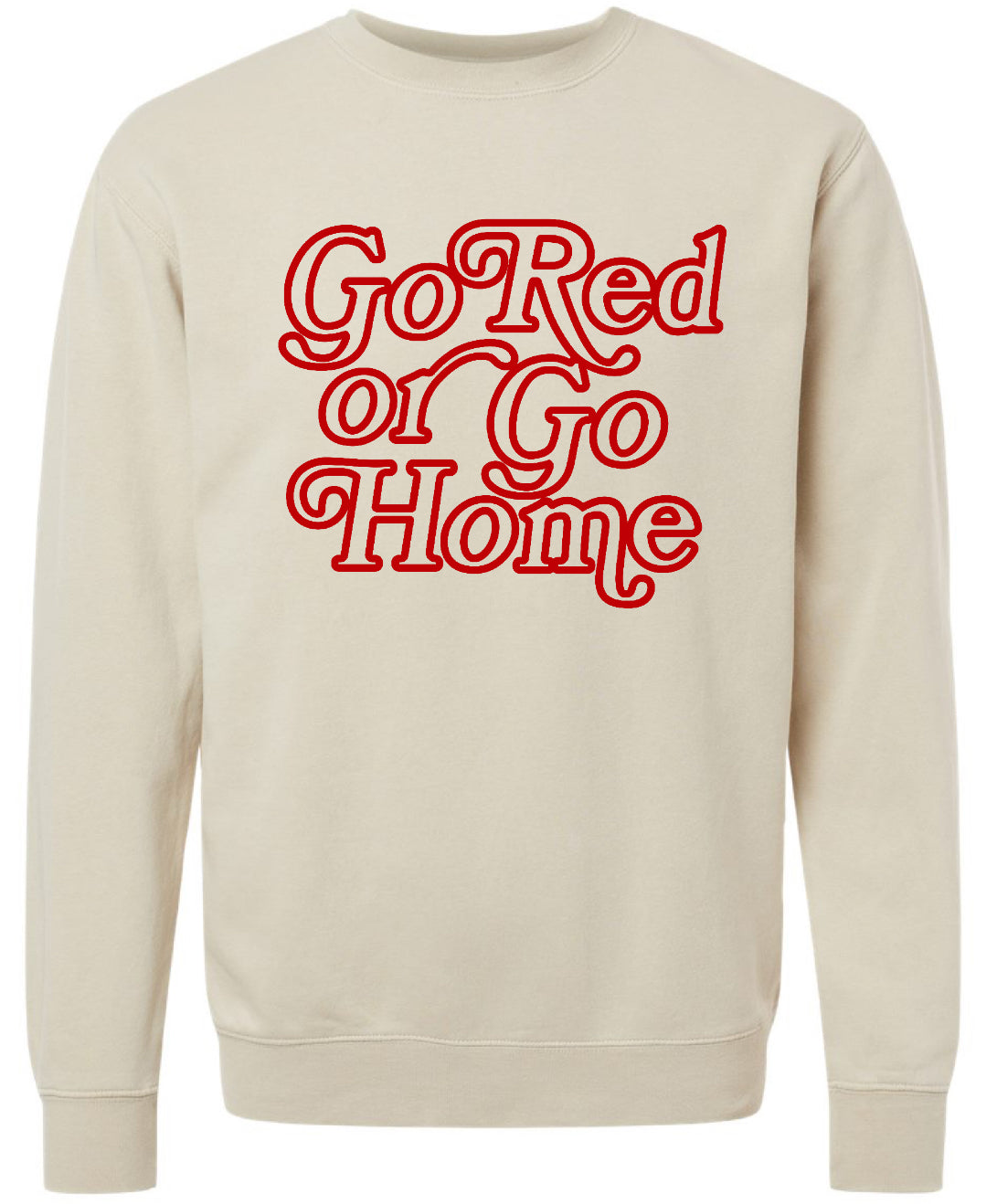 B3R25 Go Red Premium Sweatshirt - Red Design