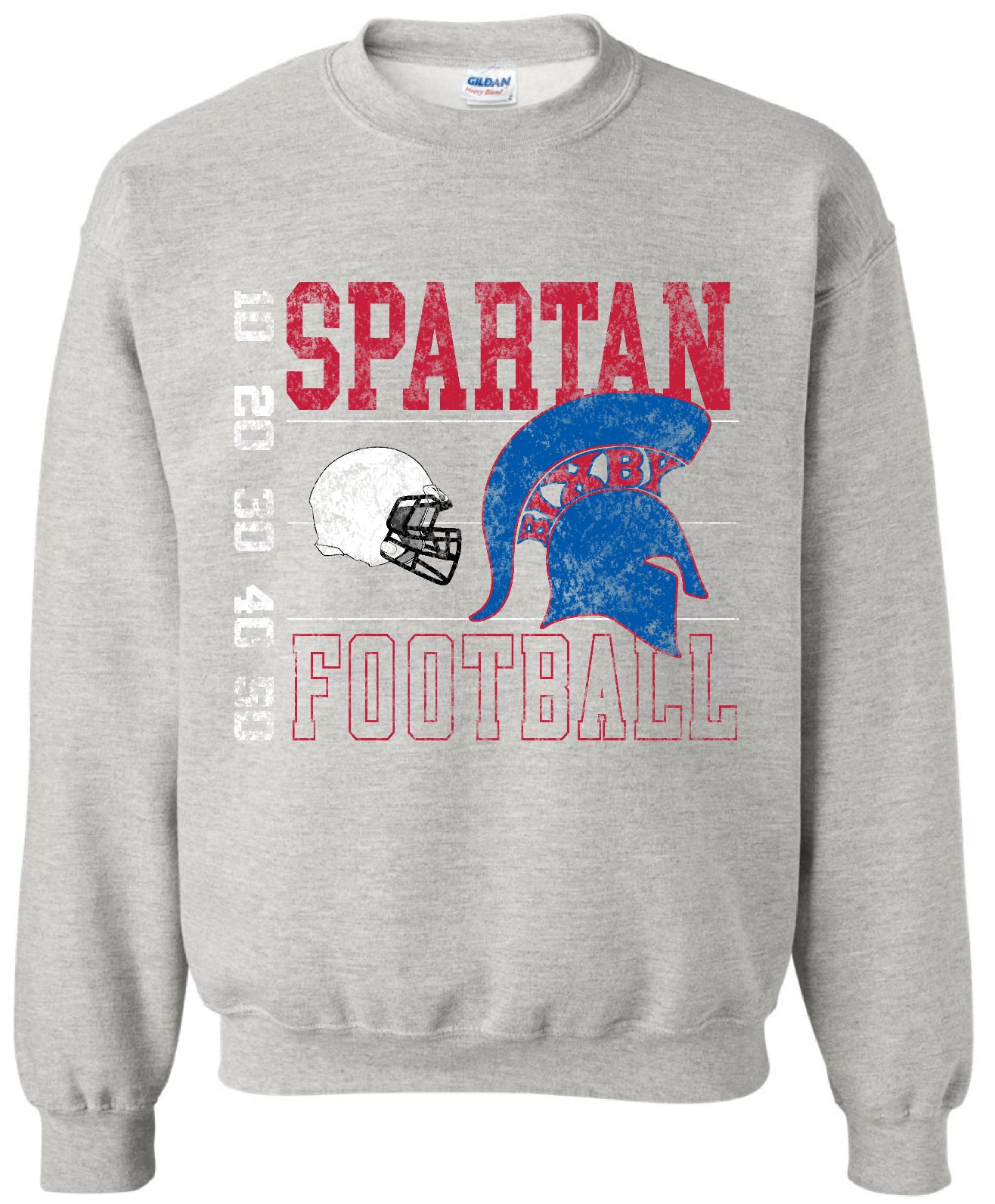 B3W25 Distressed Spartan Football