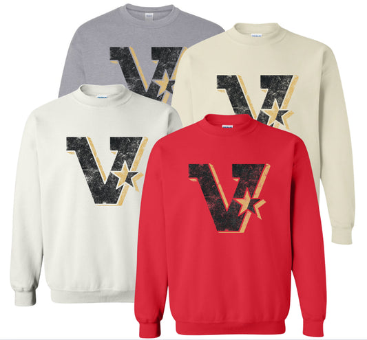 VS25 - Distressed V Sweatshirt
