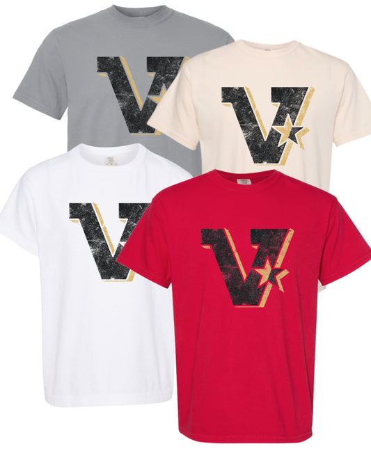 VS25 - Distressed V Tee