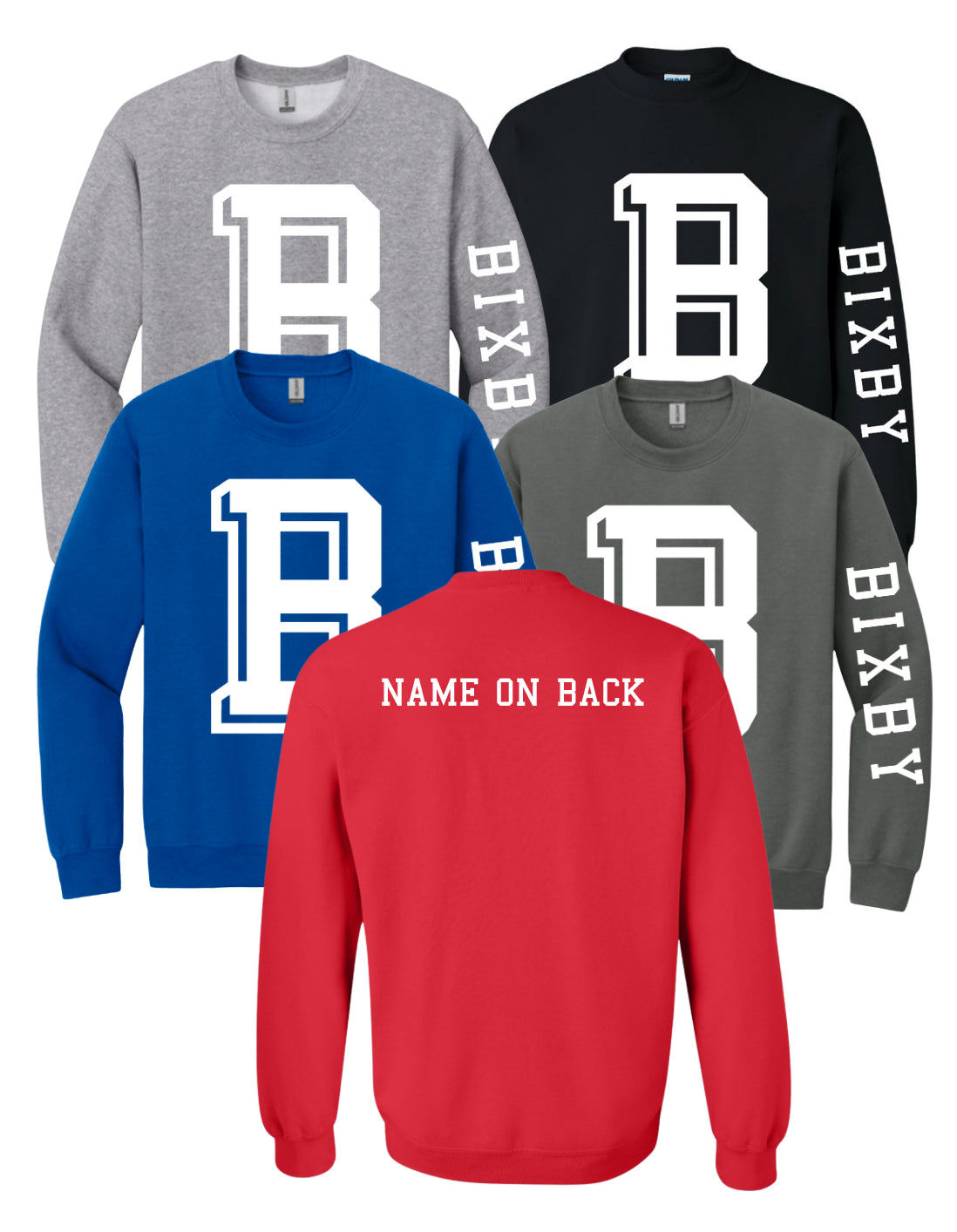 BSP25 Bixby Block Sweatshirt - Name On Back