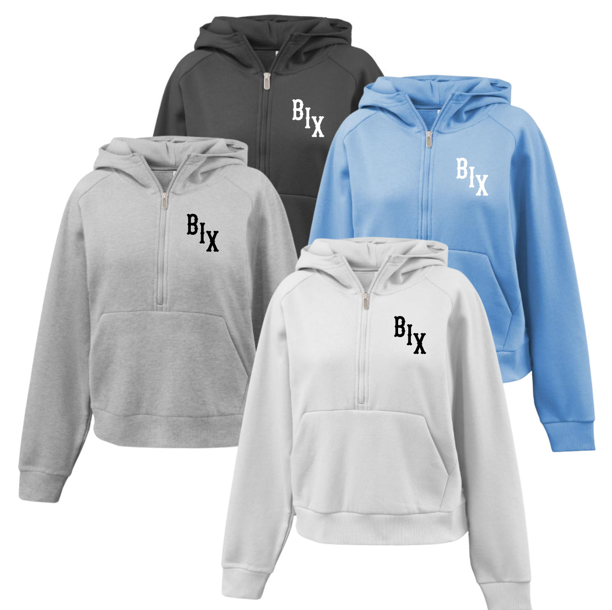 BWE - BIX Embroidered Half Zip Hoodie