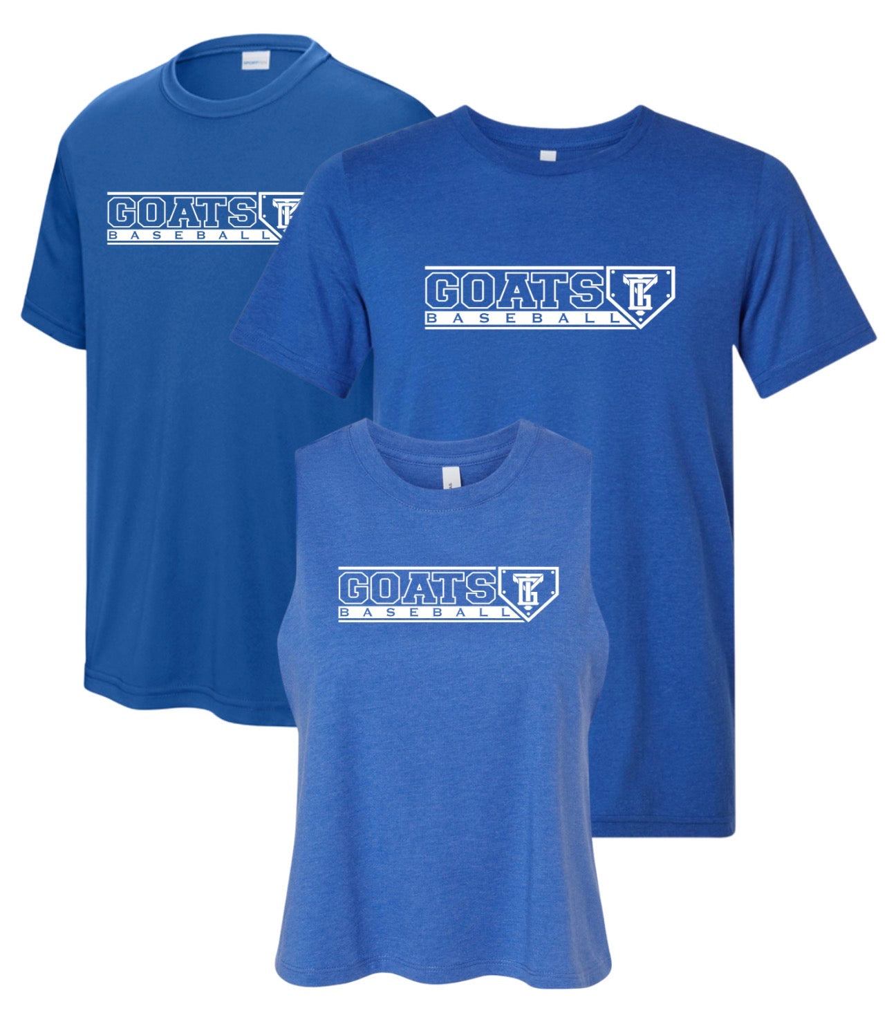 TYG26 - Goats Baseball Blue Tee