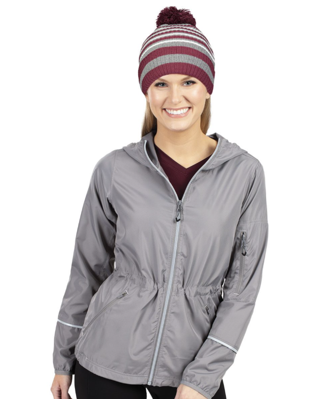 RCJ-Women's full length cinch waist rain jacket