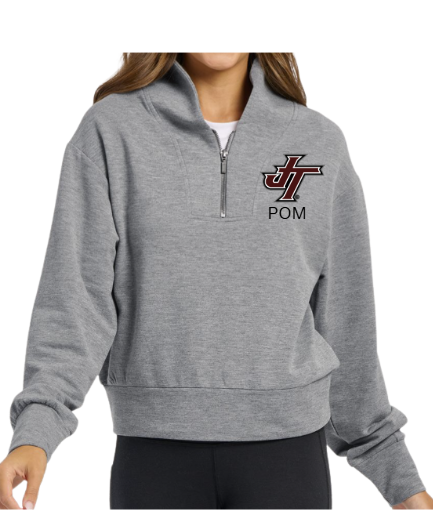 JP- JT Pom Waist Length Quarter Zip Pullover