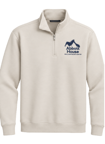 AH-Embroidered Quarter Zip Sweatshirt