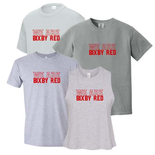 B3RF26 - We Are Bixby Red - Grey - Tee