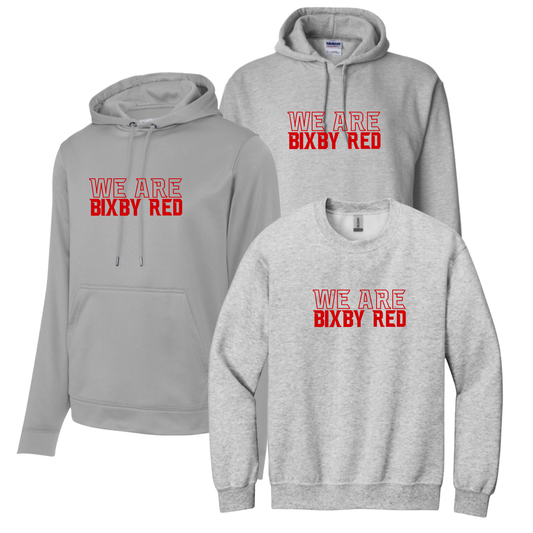 B3RF26 - We Are Bixby Red - Grey - Fleece
