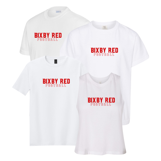 B3RF26 - Bixby Red Football - White - Tee