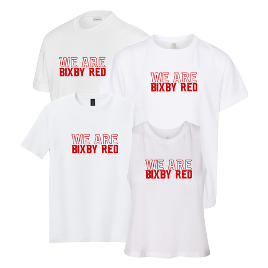 B3RF26 - We Are Bixby Red - White - Tee