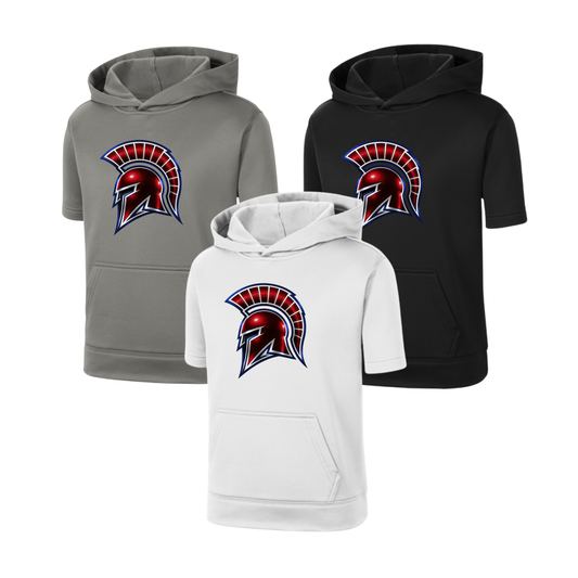 B3RF26 - Spartan Head Short Sleeve Hooded Fleece