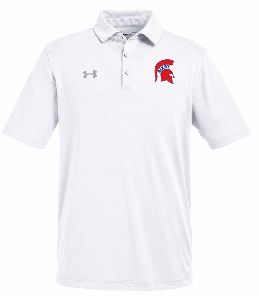 B7WF26- UNDER ARMOUR MENS TECH POLO - WHITE