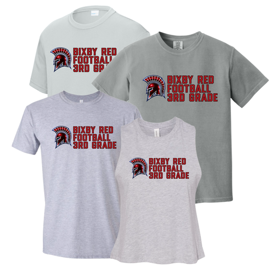 B3RF26 - Bixby Red 3rd Grade Tees