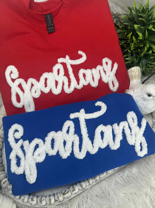 BWE - Spartans Chenille Yarn Sweatshirt