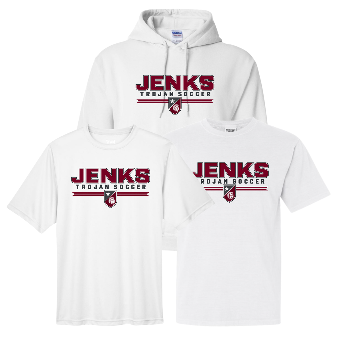 JBS26 - Jenks Trojan Soccer - White