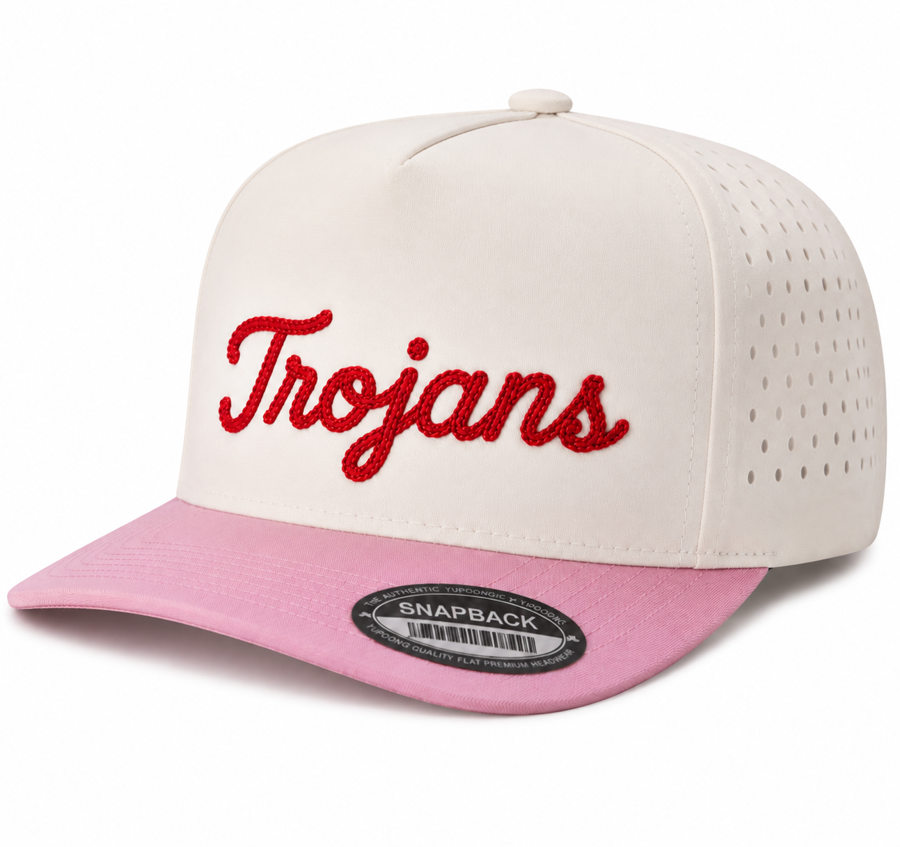 KTS26 Trojans Script 2 Tone Pink Hat