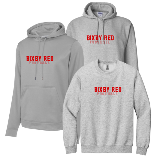 B3RF26 - Bixby Red Football - Grey - Fleece