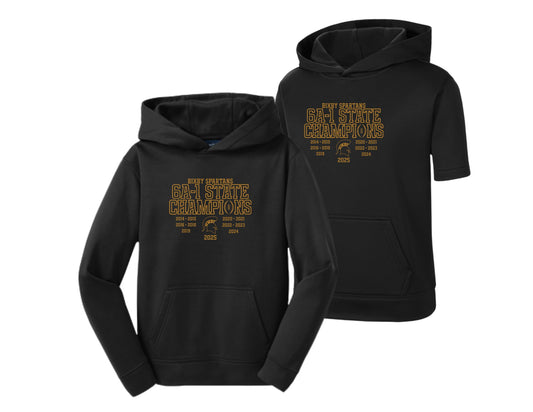 BSF25 - 2026 Football State Champs Black Performance Fleece