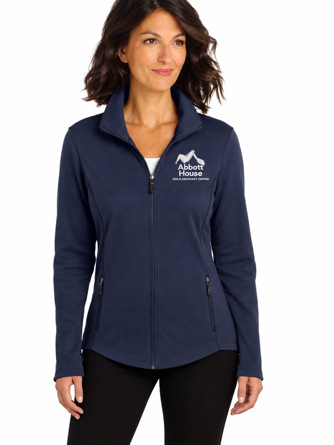 AH- Embroidered women's full zip jacket