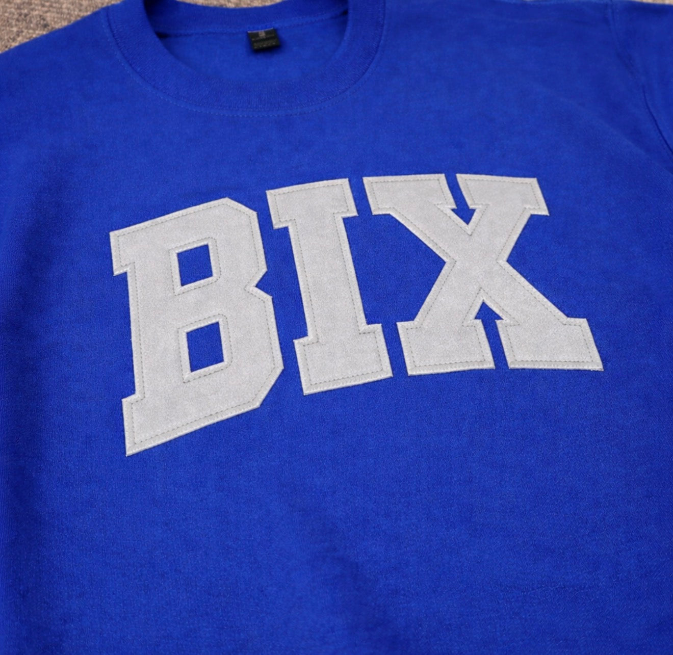 BWE26 - BIX Blue Raw Edge Sweatshirt