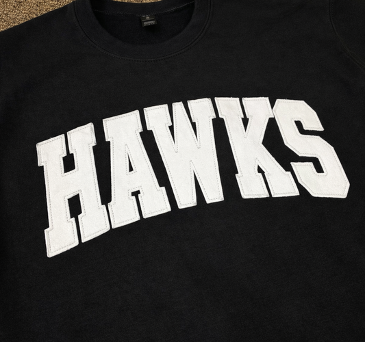 HB26 - Hawks Raw Hem Fleece