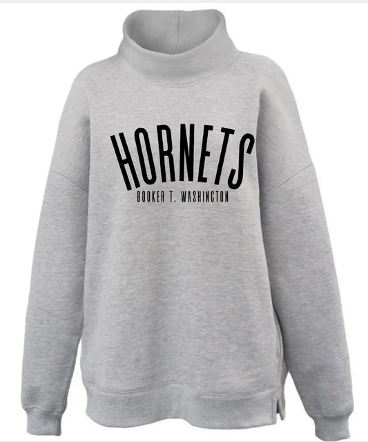 BTW26 - Hornets Oversized Mock Neck with Pockets