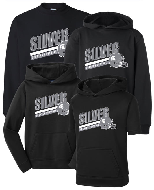 B2SF26 - Silver Spartan Football - Fleece