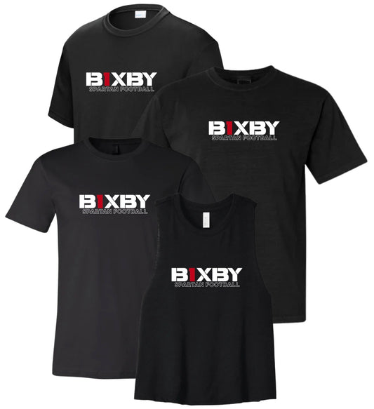 B1RF26 - Bixby Spartan Football - Black / Red