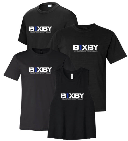 B1RF26 - Bixby Spartan Football - Black / Blue
