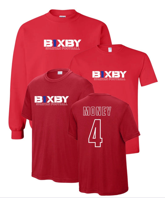B1RF26 - Bixby Spartan Football - Red