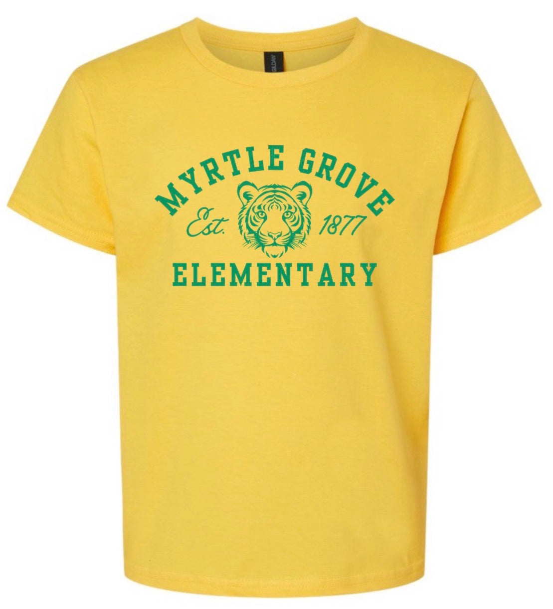 MGE26 - Mrytle Grove Arch - Yellow Tee - Youth