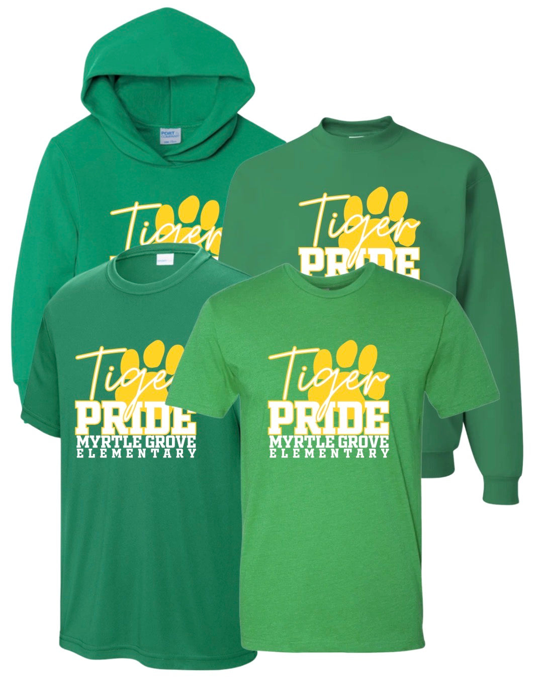 MGE26 - Tiger Pride - Green Garment - Youth