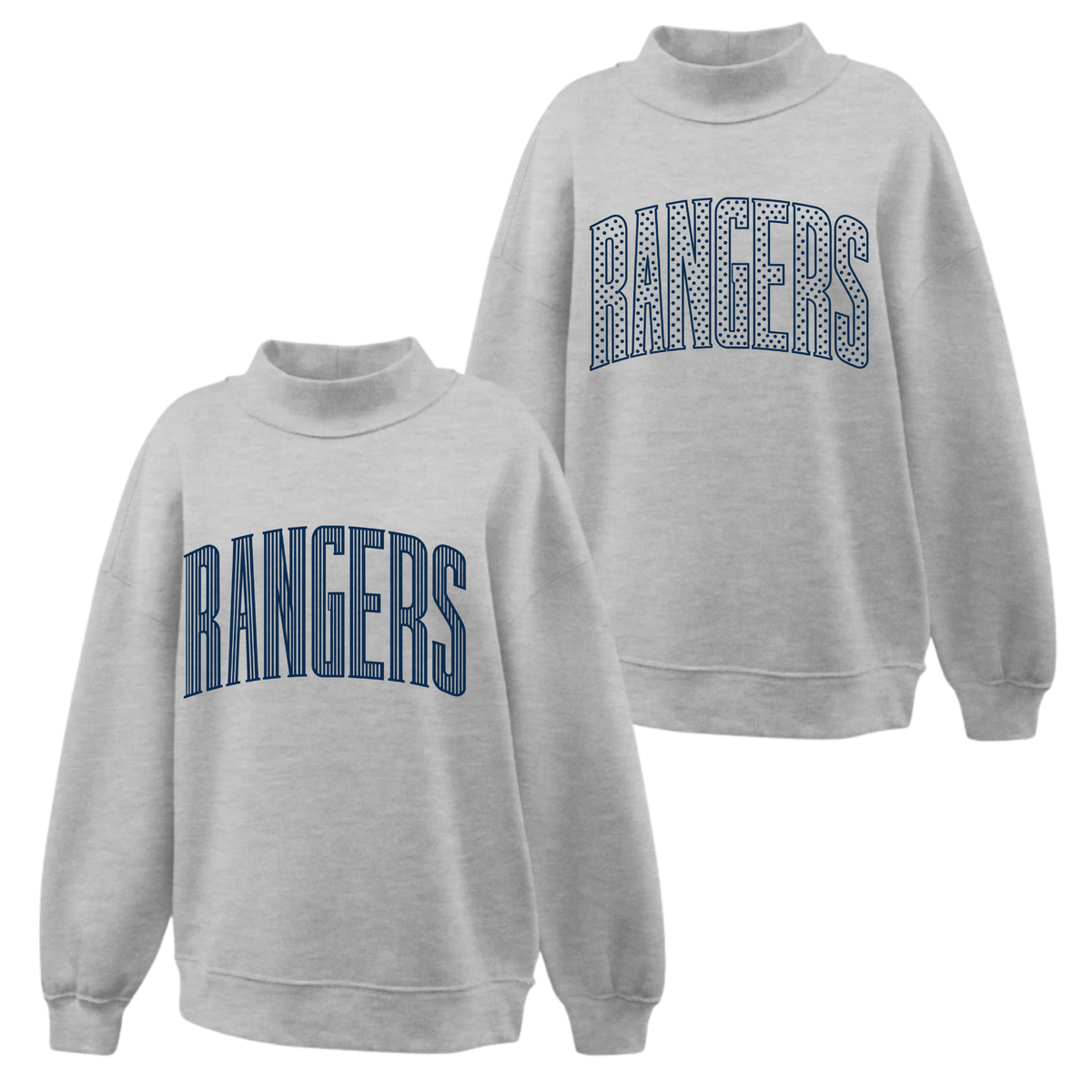 ARB26 - Rangers Mock Neck - Grey
