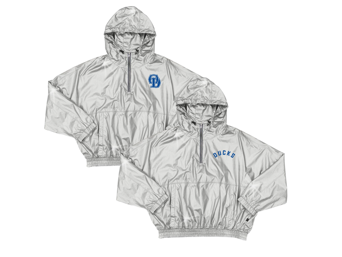 OKDS26 - Ducks Silver Metallic Jacket (Runs Big)