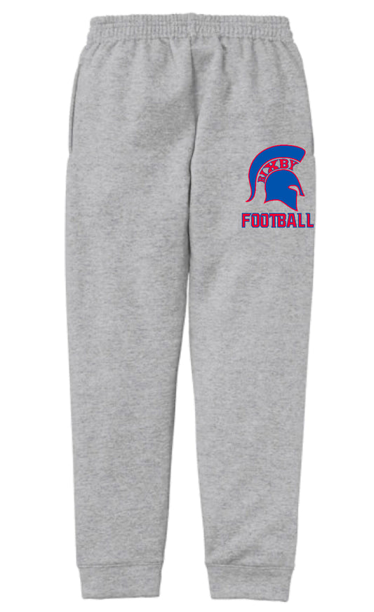 B3R25 Bixby Football Embroidered Grey Joggers