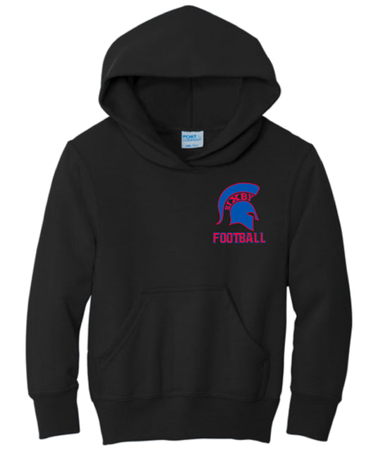 B3R25 Bixby Embroidered Black Hoodie