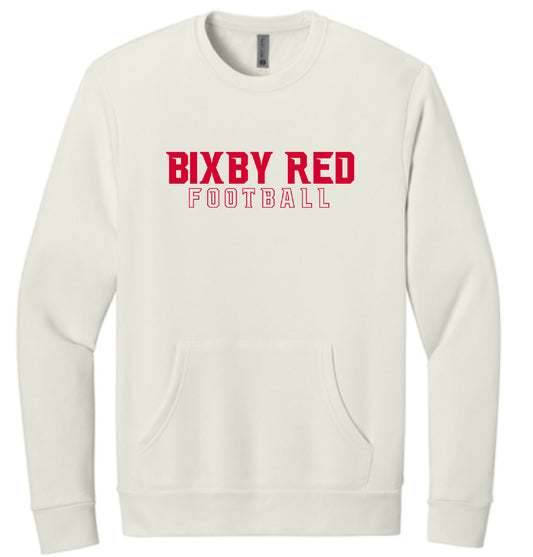 B3R25 Bixby Red Football Pocket Sweatshirt - Red Design